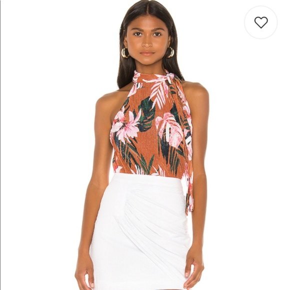 Camila Coelho x Revolve Alyssa Bodysuit in Floral Tropics - Picture 2 of 7